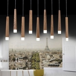 Designer Touch Decorative 1 Light Modern Contemporary Wood Pendant Light