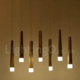 Designer Touch Decorative 1 Light Modern Contemporary Wood Pendant Light