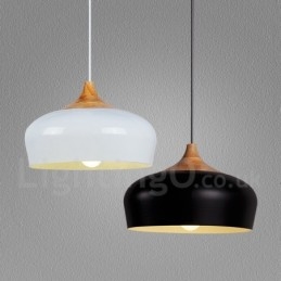 Designer Touch Decorative 1 Light Modern Contemporary Wood Pendant Light