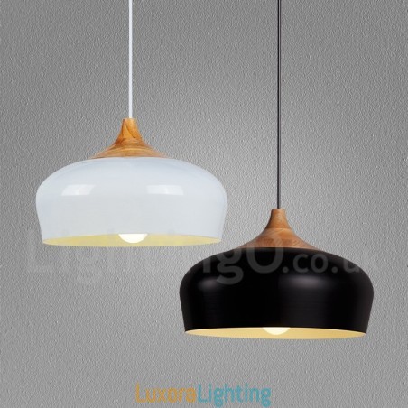 Designer Touch Decorative 1 Light Modern Contemporary Wood Pendant Light