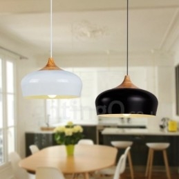Designer Touch Decorative 1 Light Modern Contemporary Wood Pendant Light