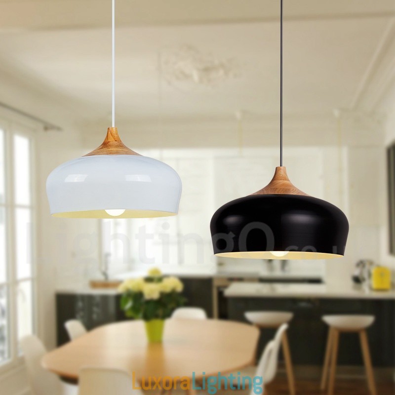 Designer Touch Decorative 1 Light Modern Contemporary Wood Pendant Light