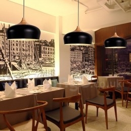 Designer Touch Decorative 1 Light Modern Contemporary Wood Pendant Light