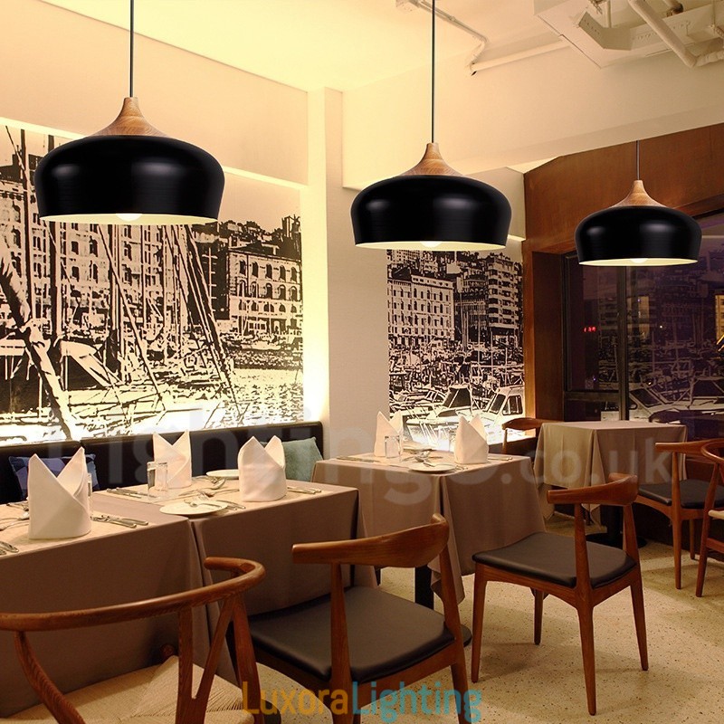 Designer Touch Decorative 1 Light Modern Contemporary Wood Pendant Light