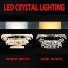 Designer Touch Decorative Crystal Chandelier Lights Modern Lighting Three Rings D305070 K9 Large Crystal Ceiling Light Fixtures