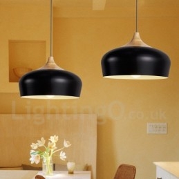 Designer Touch Decorative 1 Light Modern Contemporary Wood Pendant Light