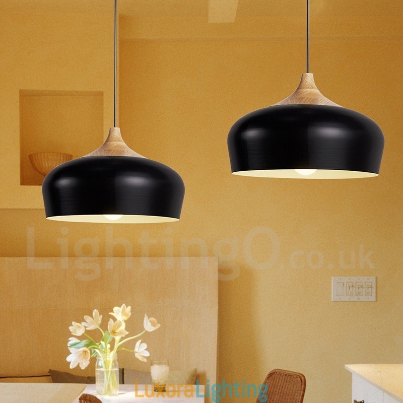 Designer Touch Decorative 1 Light Modern Contemporary Wood Pendant Light