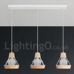 Designer Touch Decorative Dining Metal Wooden Pendant Light