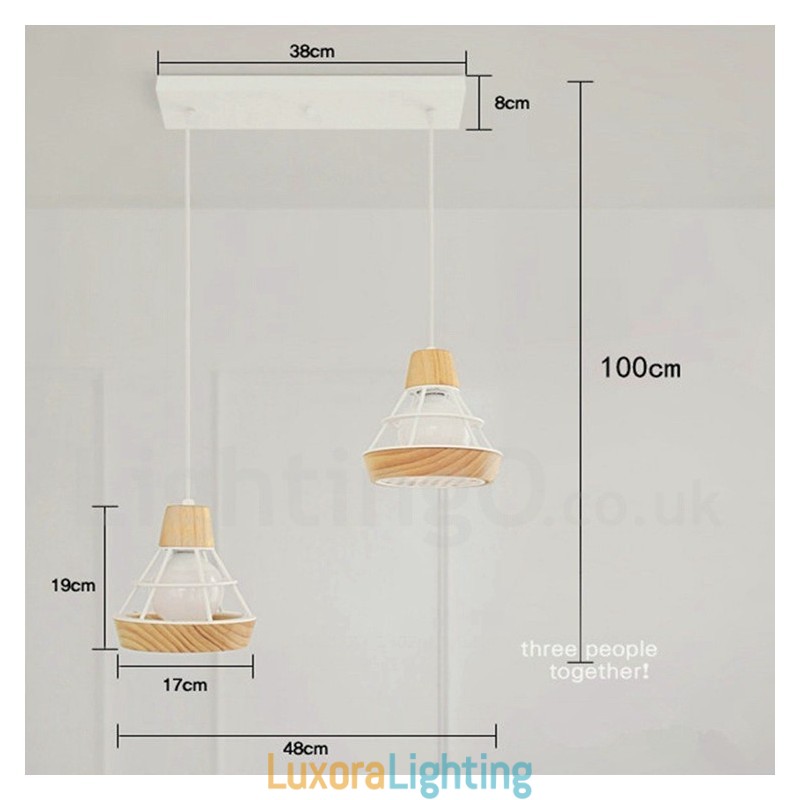 Designer Touch Decorative Dining Metal Wooden Pendant Light