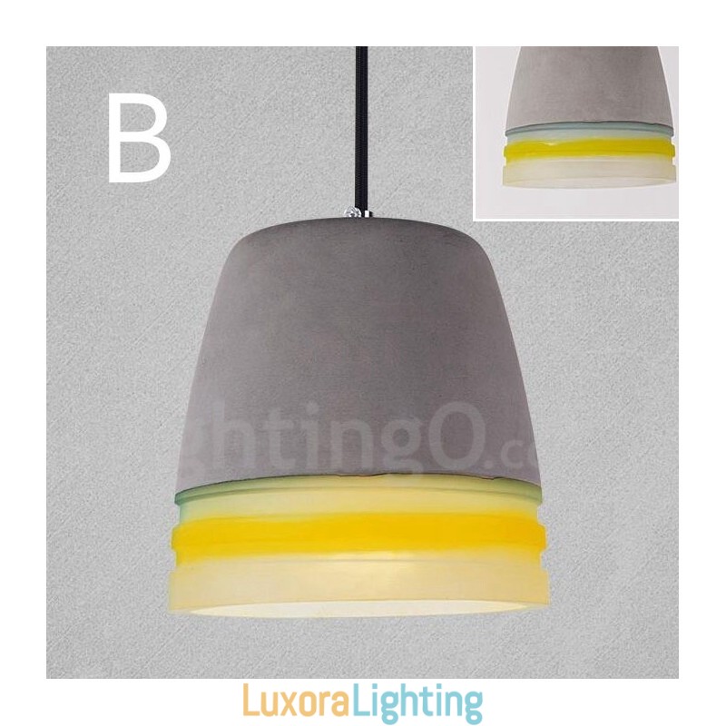 Designer Touch Decorative 1 Light Vintage Concrte Pendant Light