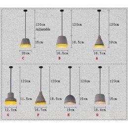 Designer Touch Decorative 1 Light Vintage Concrte Pendant Light