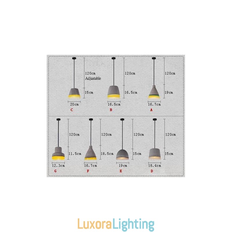 Designer Touch Decorative 1 Light Vintage Concrte Pendant Light