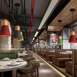 Designer Touch Decorative Modern Contemporary Wood Multi Colors Concrte Pendant Light