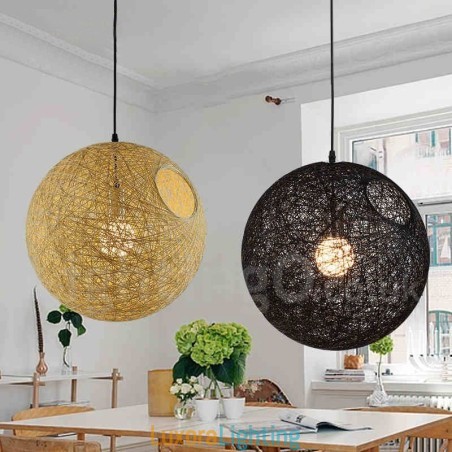 Designer Touch Decorative Modern Contemporary Bamboo Rattan Pendant Light
