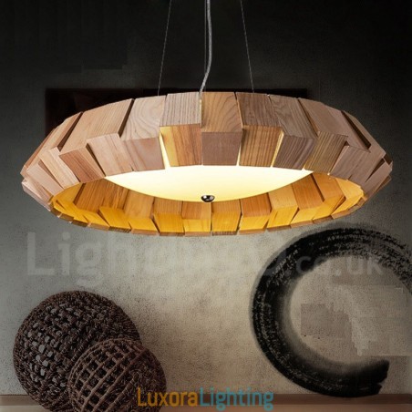 Designer Touch Decorative Modern Contemporary Wood Pendant Light