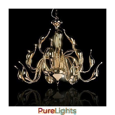 Designer Touch Decorative Modern Chandelier Light 18 Lights G4 Gold Plating