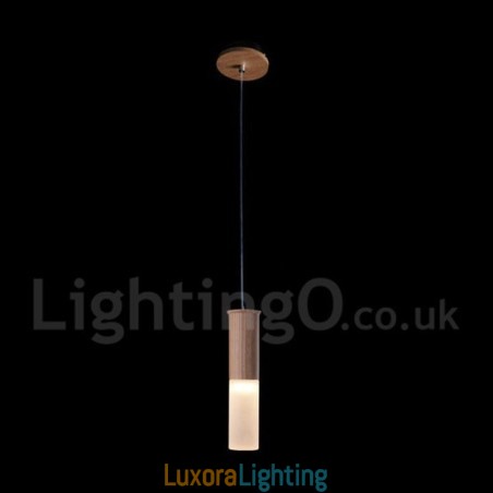 Designer Touch Decorative Modern Contemporary One Light Wooden Pendant Light