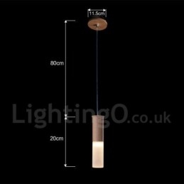 Designer Touch Decorative Modern Contemporary One Light Wooden Pendant Light
