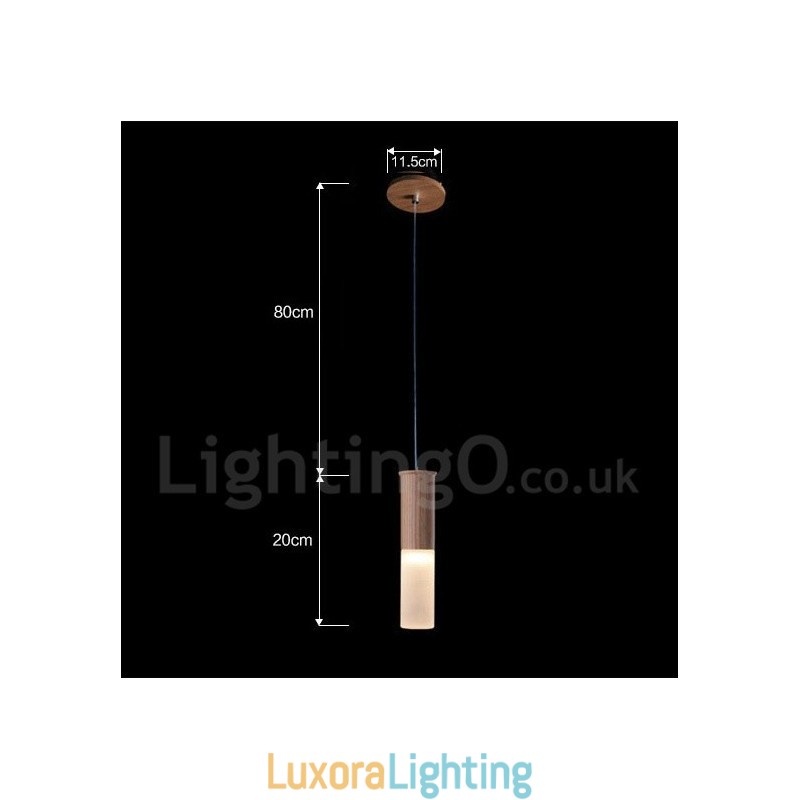 Designer Touch Decorative Modern Contemporary One Light Wooden Pendant Light