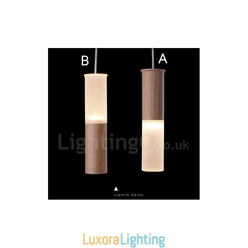 Designer Touch Decorative Modern Contemporary One Light Wooden Pendant Light