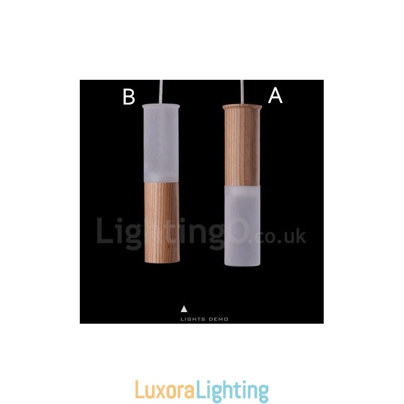 Designer Touch Decorative Modern Contemporary One Light Wooden Pendant Light