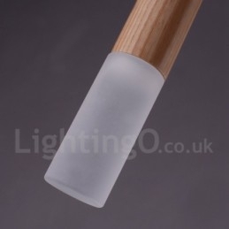 Designer Touch Decorative Modern Contemporary 7 Light Wooden Pendant Light