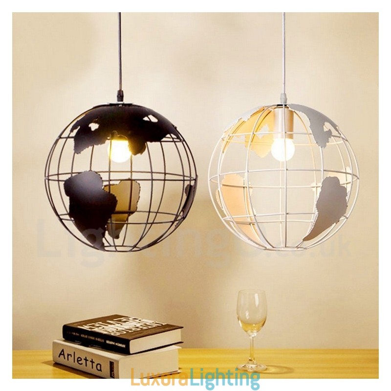Designer Touch Decorative Country Vintage Globe Metal Pendant Light