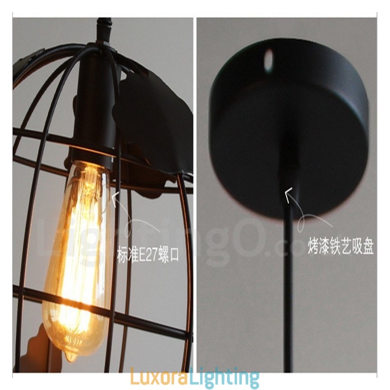 Designer Touch Decorative Country Vintage Globe Metal Pendant Light