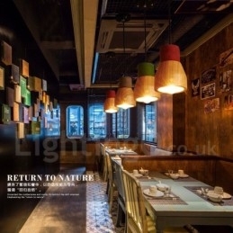 Designer Touch Decorative Vintage Wood Concrte Pendant Light