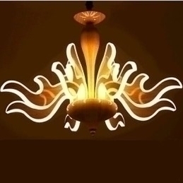 Designer Touch Decorative The Art Of Imitation Wood Grain Imported Acrylic Chinese Simple Chandelier