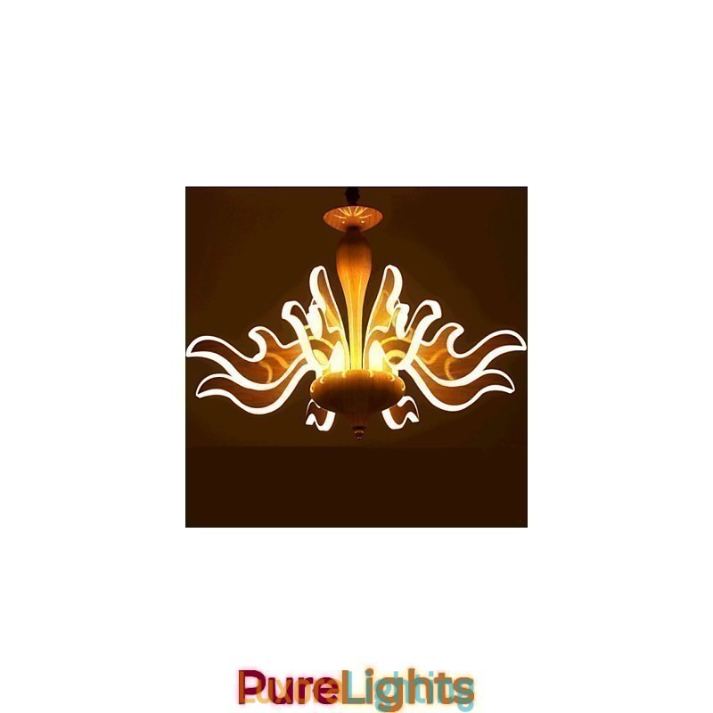 Designer Touch Decorative The Art Of Imitation Wood Grain Imported Acrylic Chinese Simple Chandelier