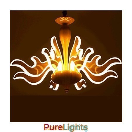 Designer Touch Decorative The Art Of Imitation Wood Grain Imported Acrylic Chinese Simple Chandelier