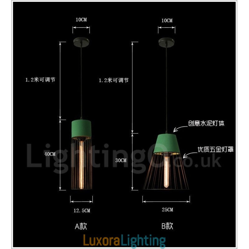 Designer Touch Decorative 1 Light Metal Concrte Pendant Light