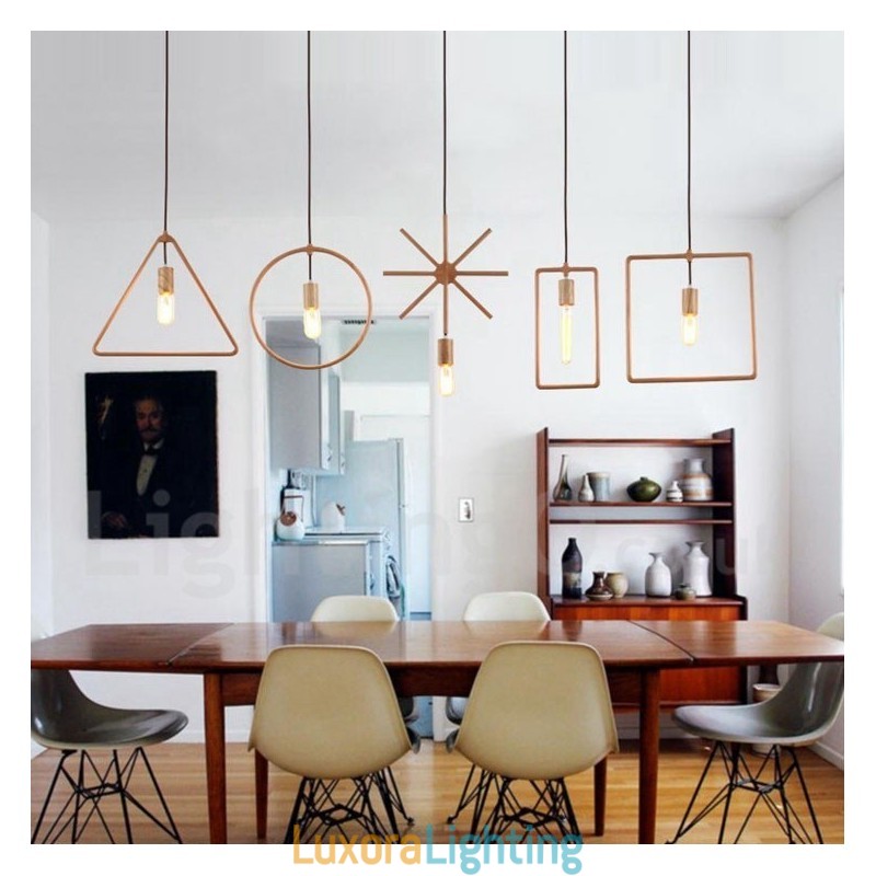 Designer Touch Decorative 1 Light Rustic Lodge Wooden Pendant Light