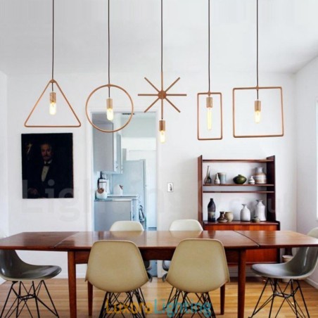 Designer Touch Decorative 1 Light Rustic Lodge Wooden Pendant Light