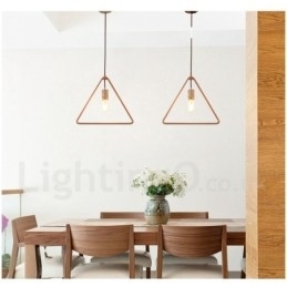Designer Touch Decorative 1 Light Rustic Lodge Wooden Pendant Light