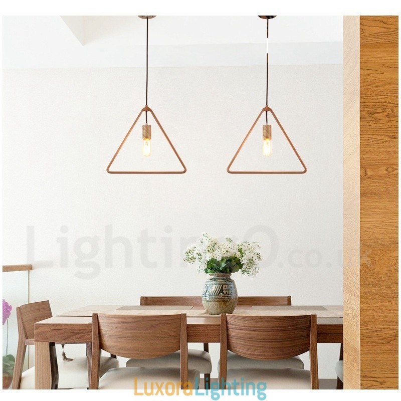 Designer Touch Decorative 1 Light Rustic Lodge Wooden Pendant Light