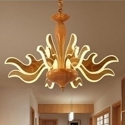 Designer Touch Decorative The Art Of Imitation Wood Grain Imported Acrylic Chinese Simple Chandelier