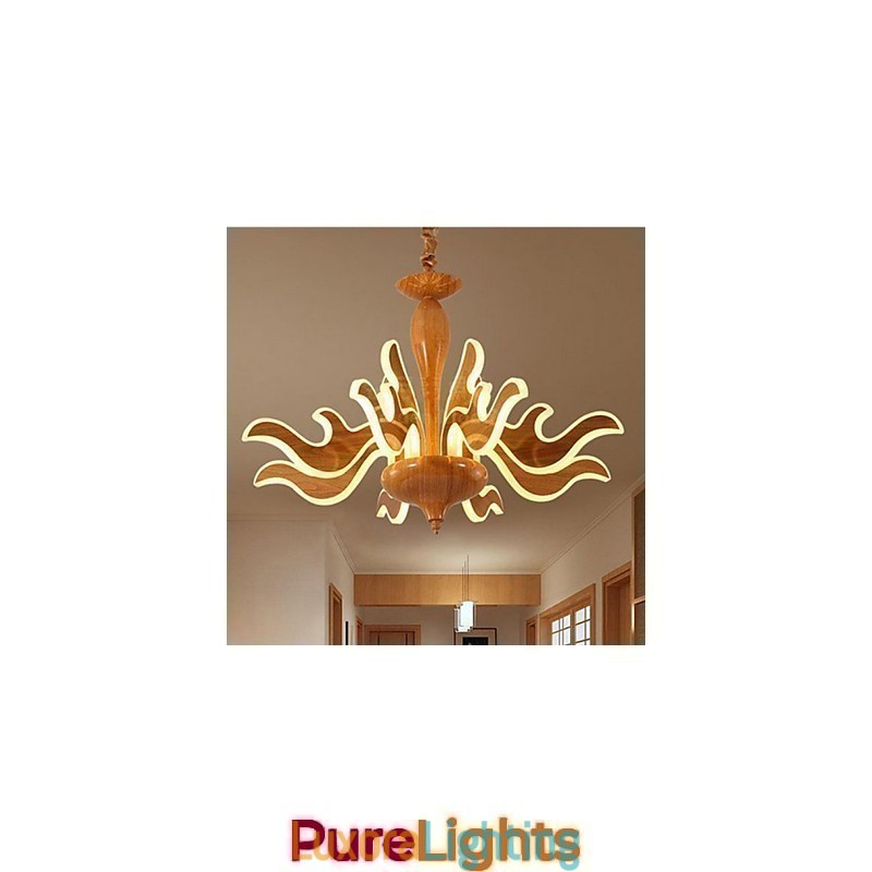 Designer Touch Decorative The Art Of Imitation Wood Grain Imported Acrylic Chinese Simple Chandelier