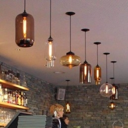 Designer Touch Decorative Modern Contemporary Multi Colors 1 Light Glass Pendant Light