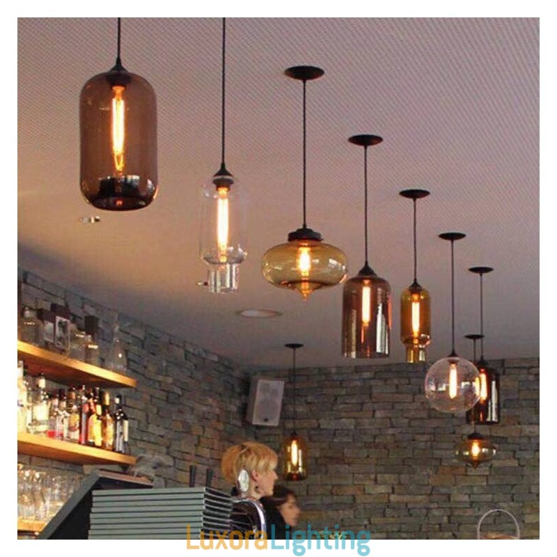 Designer Touch Decorative Modern Contemporary Multi Colors 1 Light Glass Pendant Light