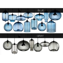 Designer Touch Decorative Modern Contemporary Multi Colors 1 Light Glass Pendant Light