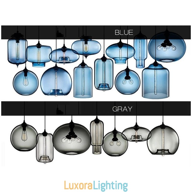 Designer Touch Decorative Modern Contemporary Multi Colors 1 Light Glass Pendant Light