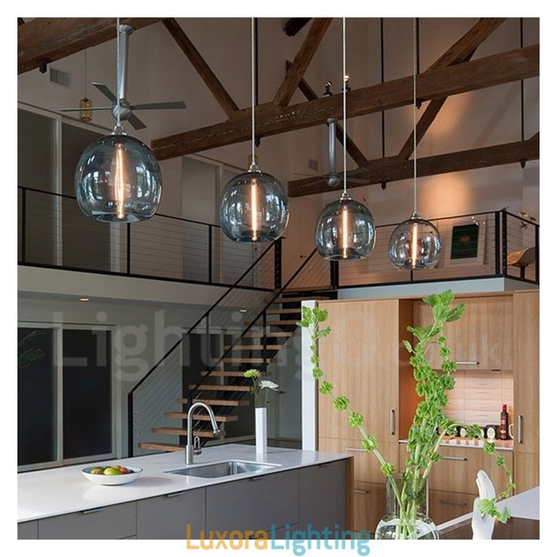 Designer Touch Decorative Modern Contemporary Multi Colors 1 Light Glass Pendant Light