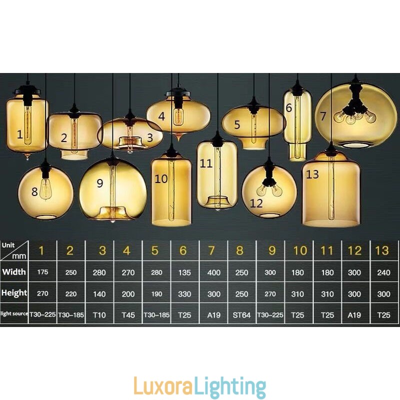 Designer Touch Decorative Modern Contemporary Multi Colors 1 Light Glass Pendant Light