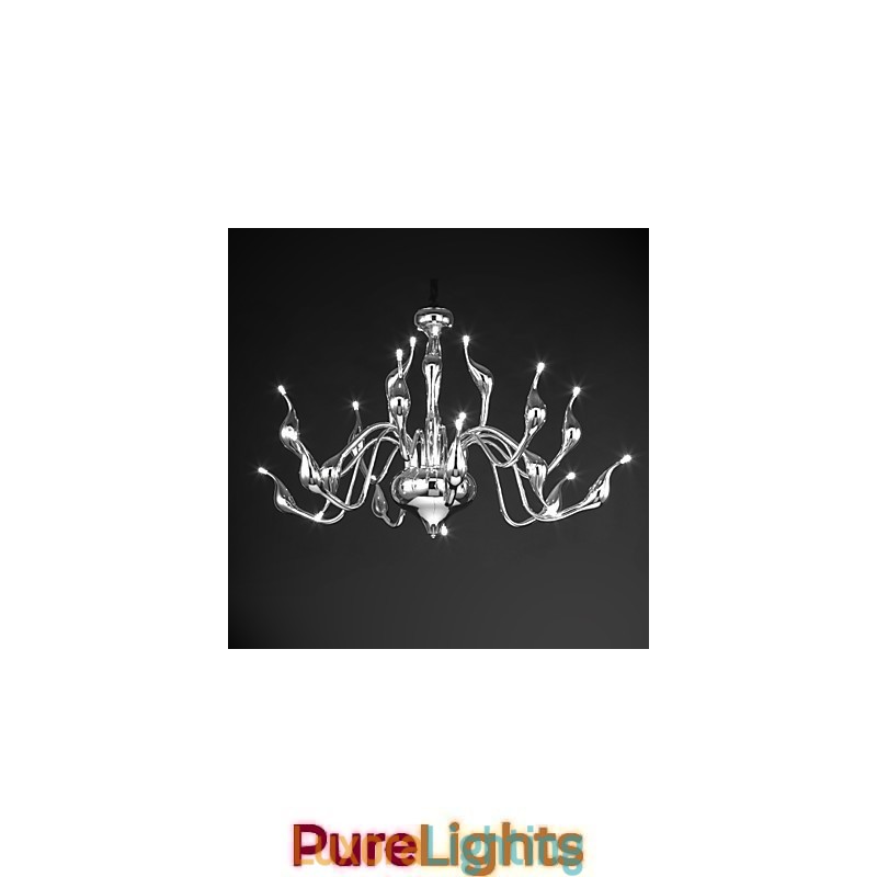 Designer Touch Decorative Modern Chandelier Light 18 Lights G4 Chrome Finish