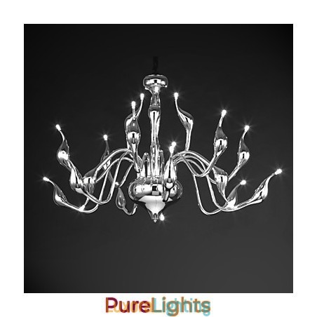Designer Touch Decorative Modern Chandelier Light 18 Lights G4 Chrome Finish