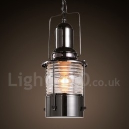 Designer Touch Decorative Retro Vintage 1 Light Lantern Copper Pendant Light