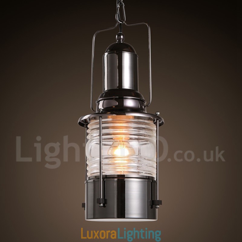 Designer Touch Decorative Retro Vintage 1 Light Lantern Copper Pendant Light