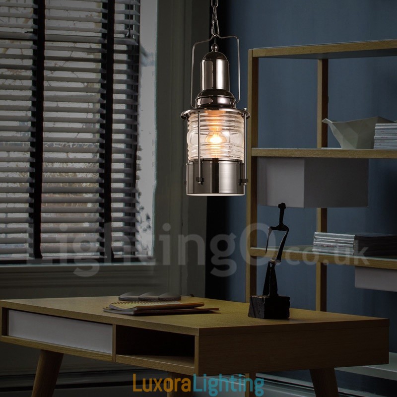 Designer Touch Decorative Retro Vintage 1 Light Lantern Copper Pendant Light